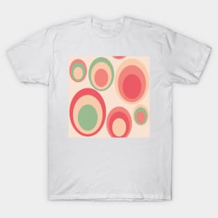 Pattern with oval circles in retrostyle T-Shirt